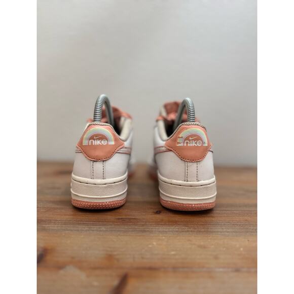 Nike Air Force 1 Low LV8 GS 'White Light Madder Root Speckled’ Size 4.5Y - Picture 6 of 10